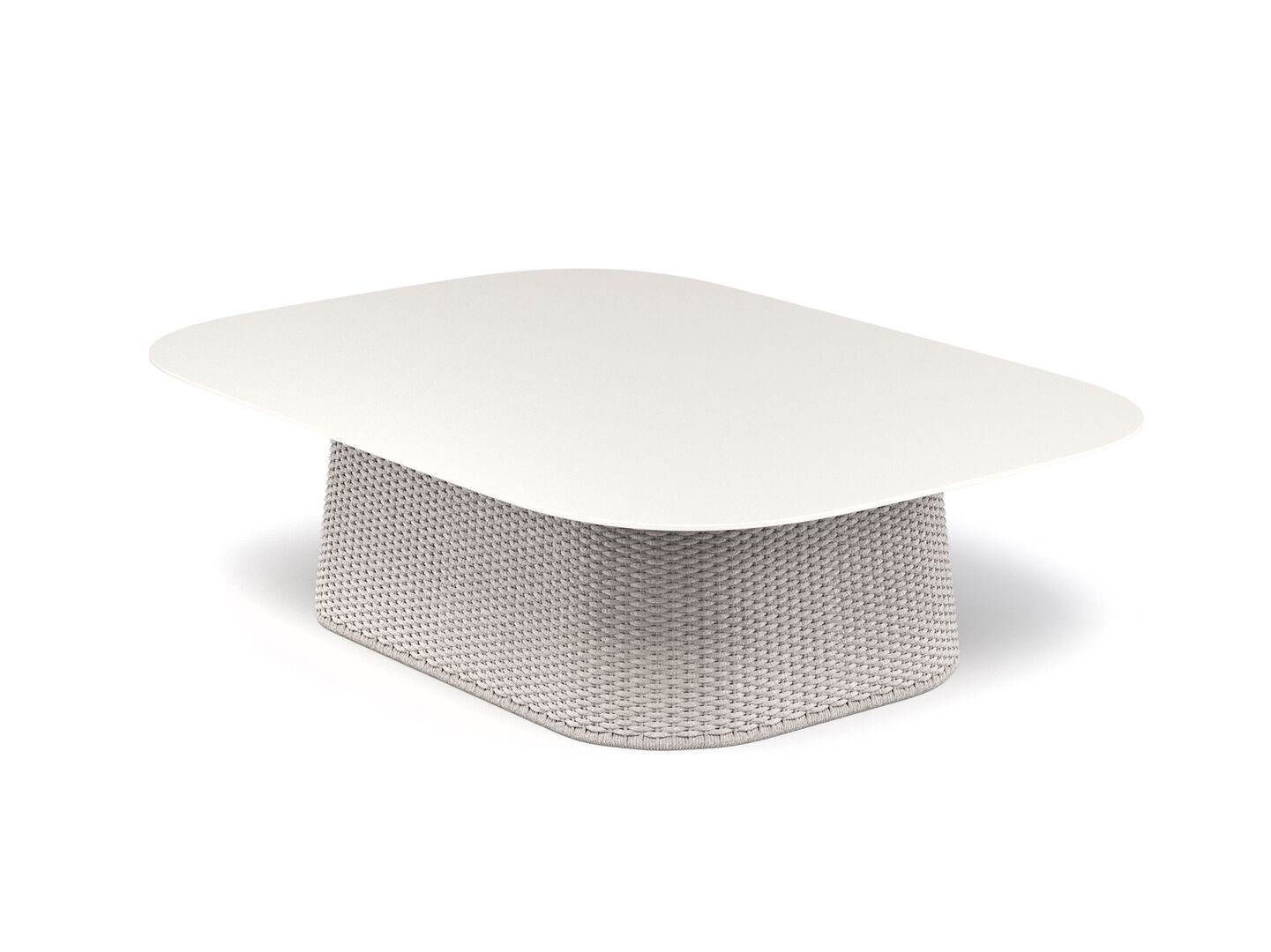 Прямоугольный журнальный столик из синтетической веревки и алюминиевого верха emu ARCH-00033520