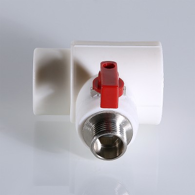 VTp.781.0.04004 Фитинг полипропиленовый – тройник коллекторный полипропиленовый с шаровым краном Valtec 40 мм х 1/2"  - Вид №2