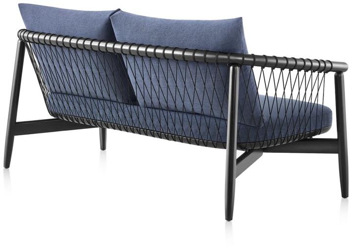 Herman Miller 2-х местный диван из дерева и ткани Crosshatch sun-id-1488065 - Вид №3