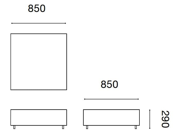 Низкий квадратный журнальный столик из фанеры Established&Sons Bloc ARCH-00108463 - Вид №11