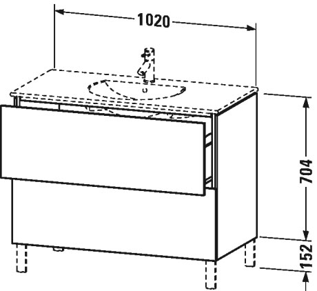 LC660707979 L-Cube Тумбочка напольная Орех натуральный, декор Duravit - Вид №1
