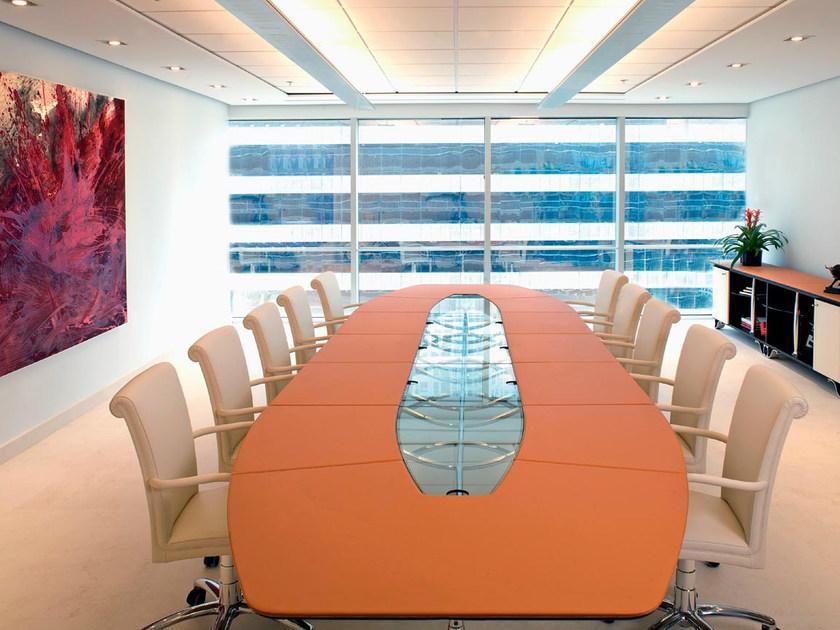 Poltrona Frau Кожаный стол для переговоров с системой управления кабелями L'ufficio - sistemi direzionali sun-id-1465705 - Вид №5