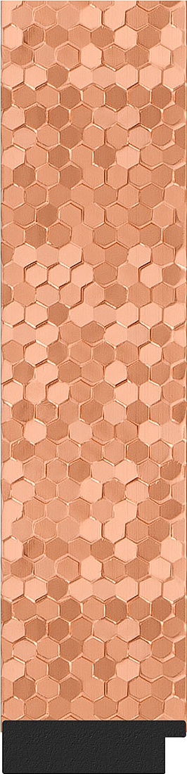 BY 7093 Зеркало в багетной раме - соты медь 70 mm EVOFORM Octagon - Вид №3