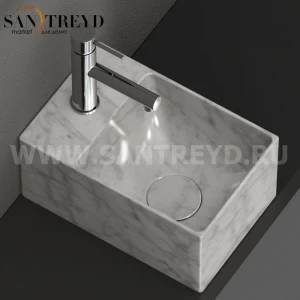 B6R30MC Подвесная раковина настенная прямоугольная Ceramica Globo T-EDGE серая