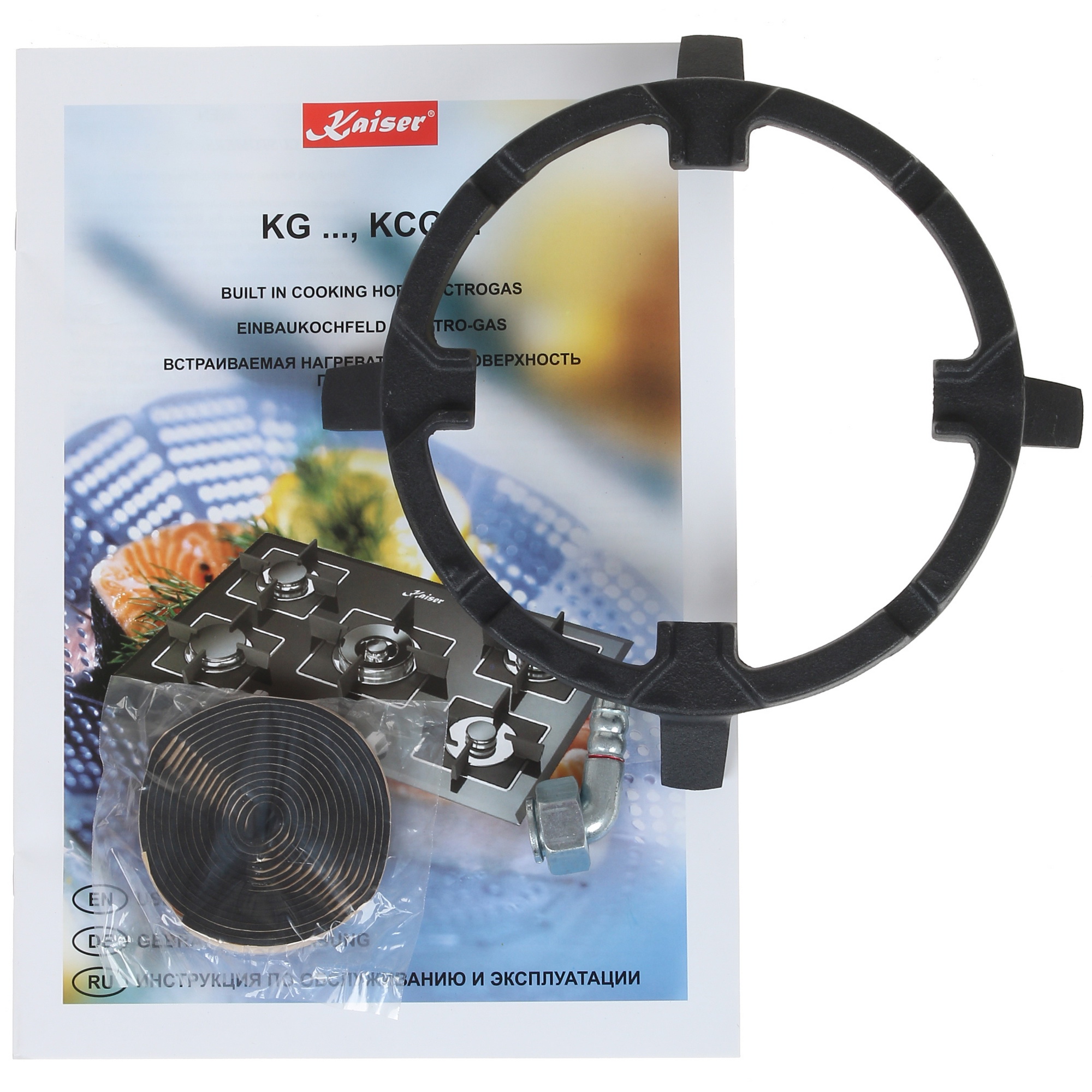 1110860 Газовая варочная поверхность Kaiser KCG 6380 W Turbo STDN-0020201 - Вид №5