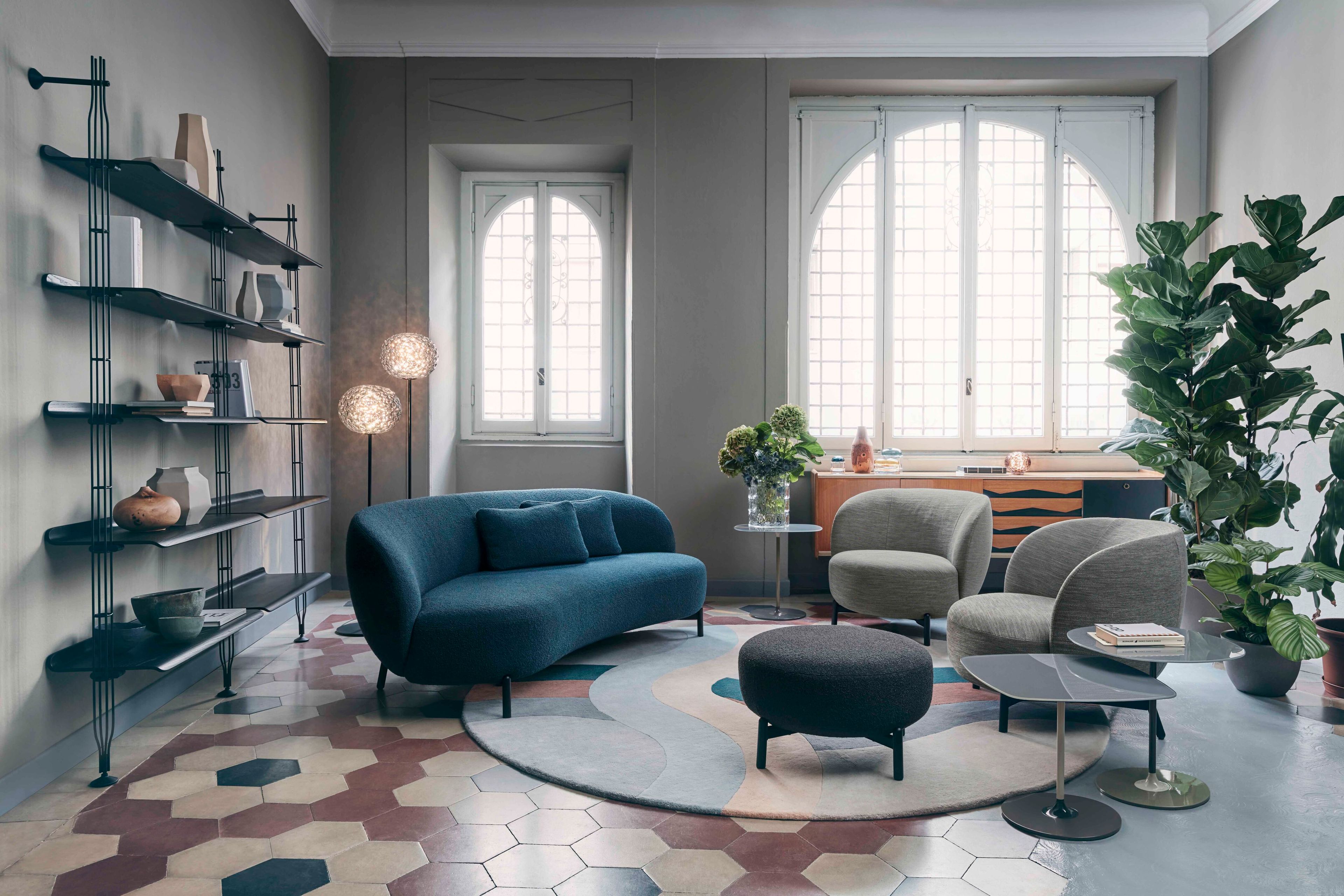 Модульный настенный книжный шкаф из стали и дерева Kartell ADAM WOOD ARCH-00134654 - Вид №1