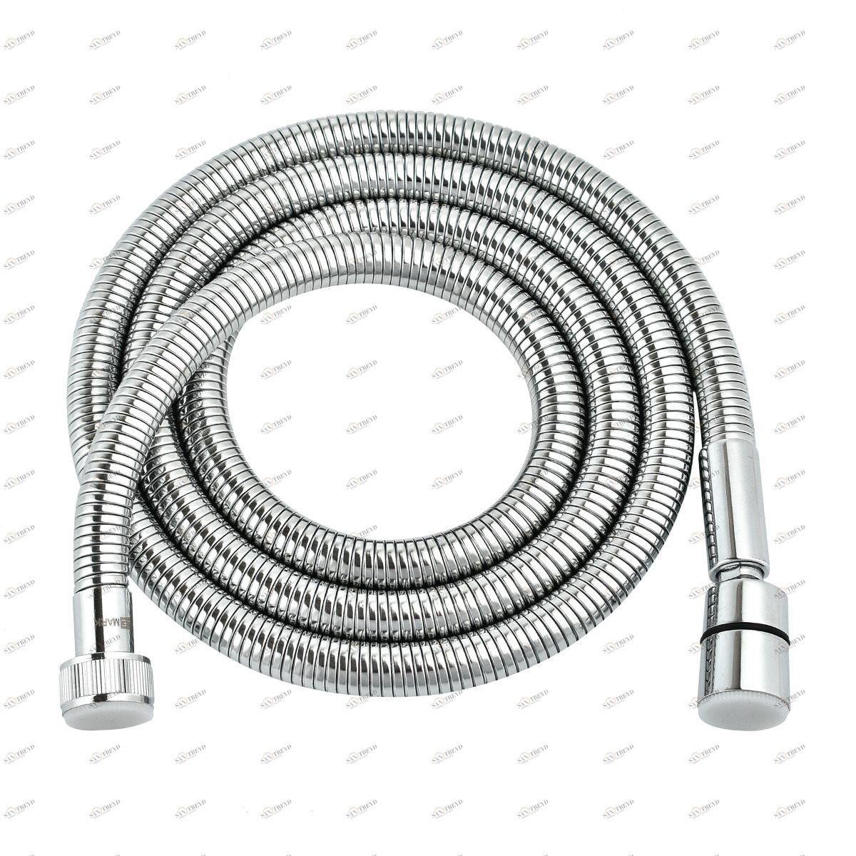 LE8035S Душевой шланг двухзагибный растяжной от1,5 до 1,8 м, TURN-FREE, сталь хромир, блистер LEMARK 