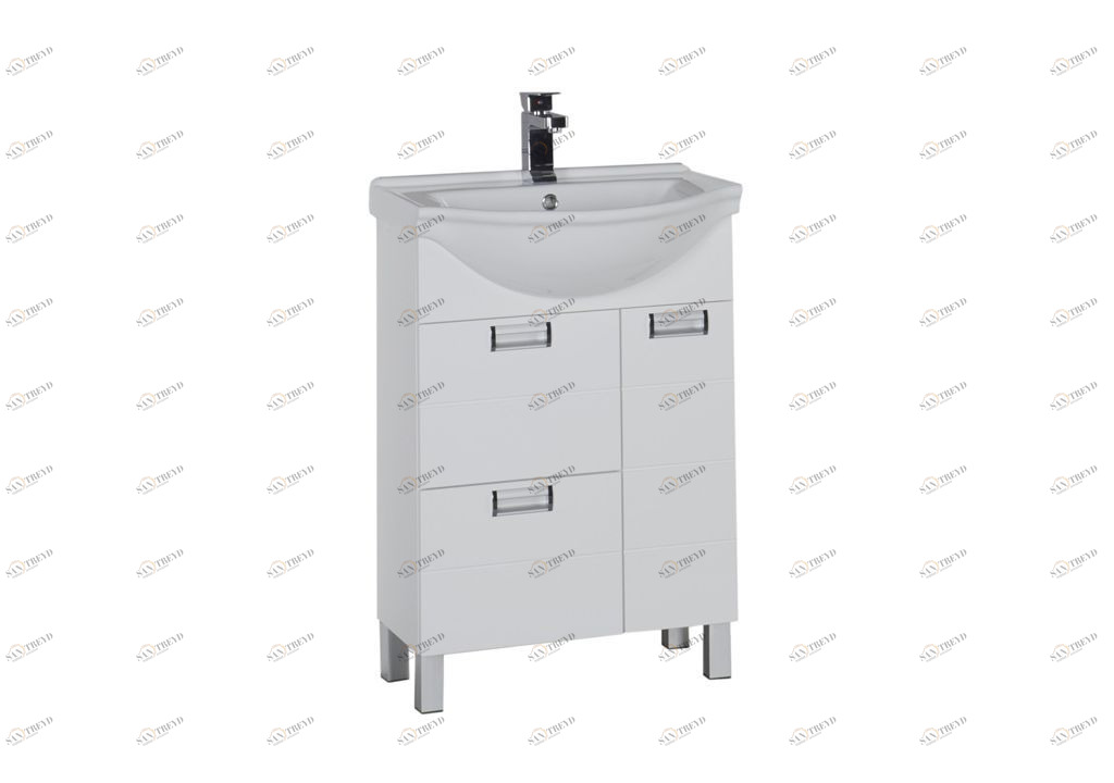 Тумба с раковиной Aquanet Сити 60 белый 0017268300170121