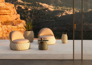 Синтетическое волокно круглый сад подножка