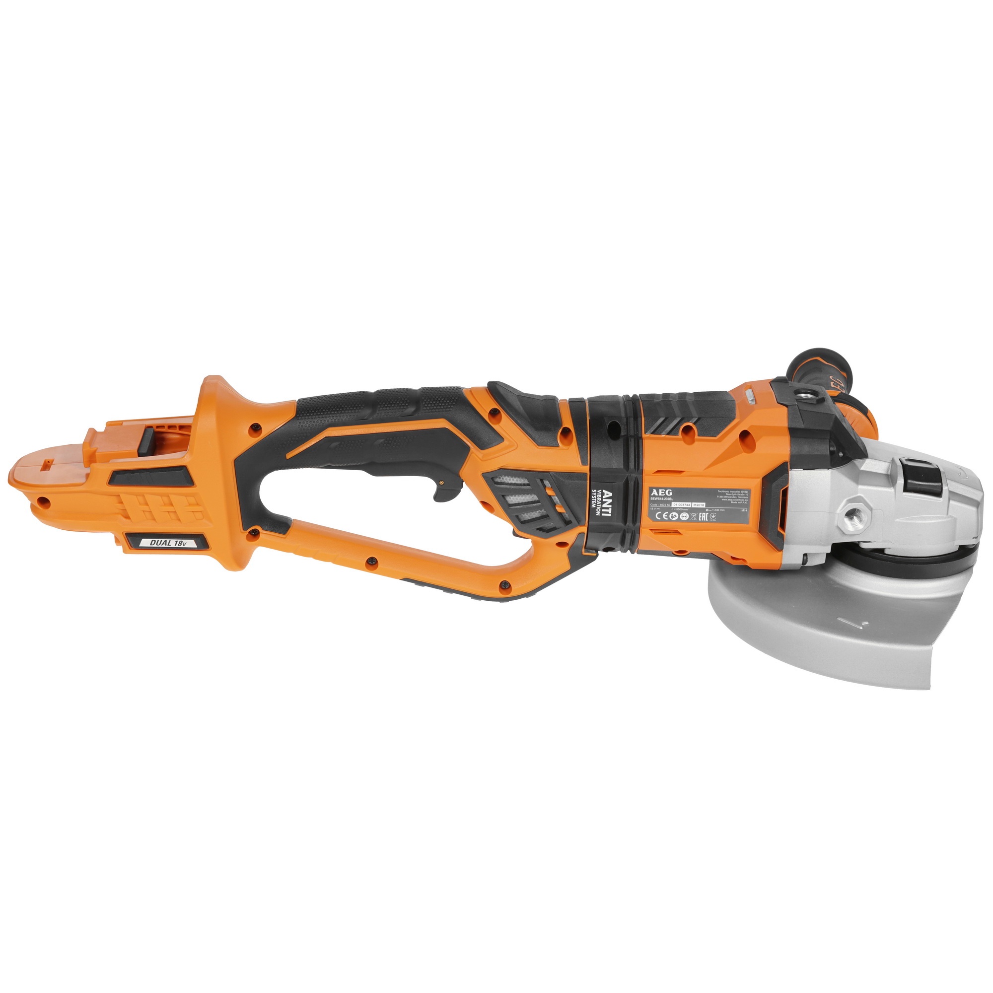 Углошлифовальная машина (УШМ) AEG BEWS18-230BL-0 PRO 18V  , Без ЗУ, Без АКБ 8195415 STDN-0007264 - Вид №3