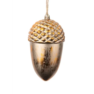 89381667 Украшение елочное «Желудь», 14x8 см, цвет золотой STLM-1525695