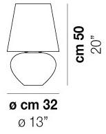 Vetreria Vistosi Настольная лампа из сатинированного стекла Naxos sun-id-1470411 - Вид №4