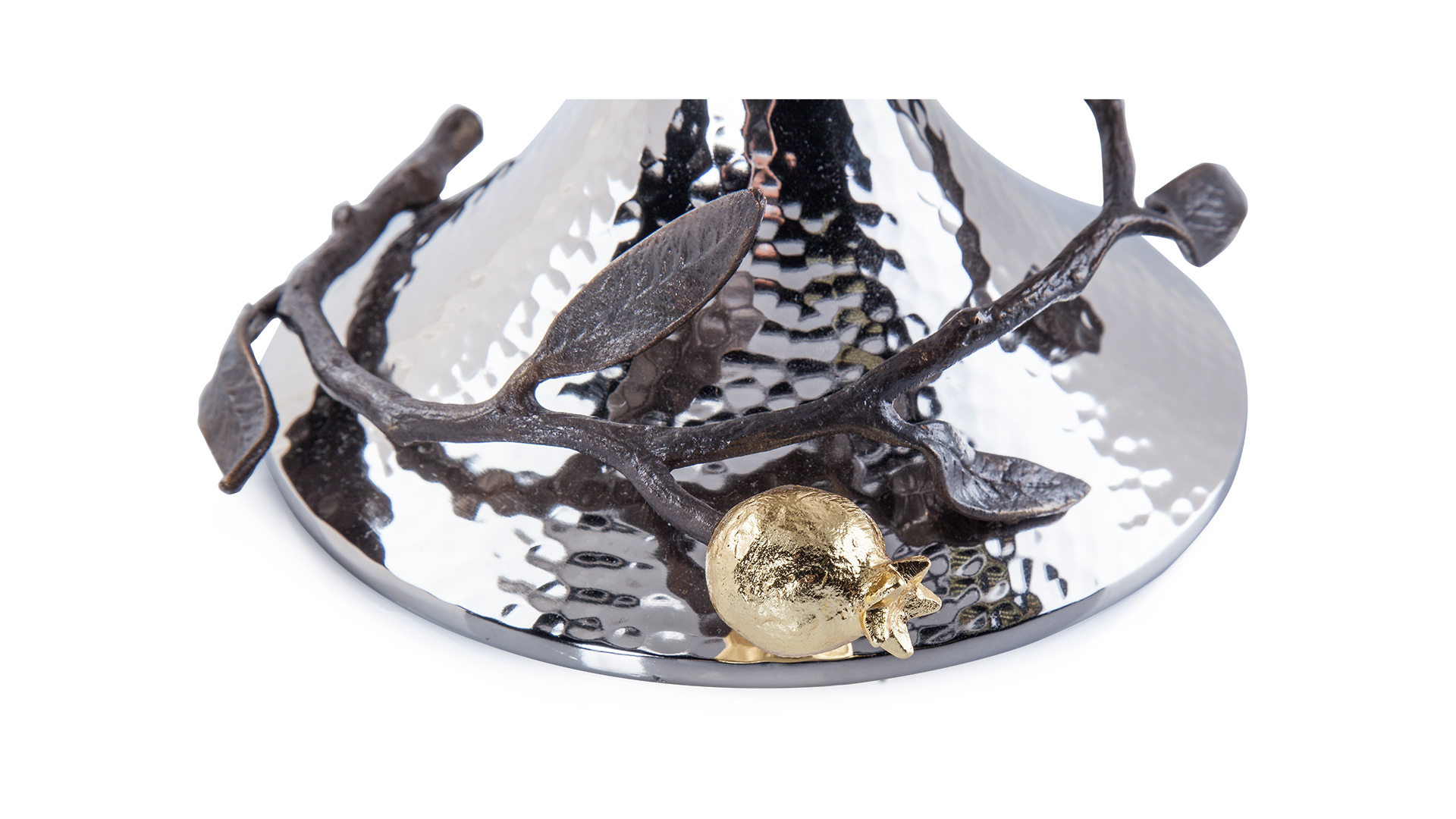 10612948 Michael Aram Блюдо двухъярусное Michael Aram Гранат 23см, сталь, серебристое Сталь нержавеющая  - Вид №1