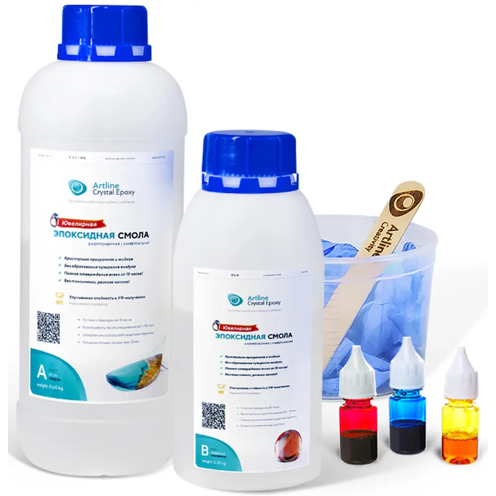 Смола эпоксидная для ювелирных работ Artline Creativity Crystal 1 кг STLM-2119396