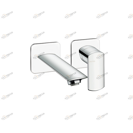 CRIPF257 Смеситель для раковины настенный REGULAR внешние части для CRICS200 (правая сторона) - CRICS201 (левая сторона) со сливом 1 "1/4 Up & Down и металлической пластиной Cristina Rubinetterie 