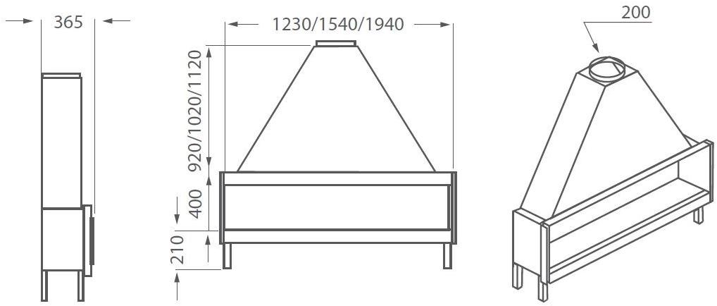 BRITISH FIRES Открытый газовый камин sun-id-1489909 - Вид №1