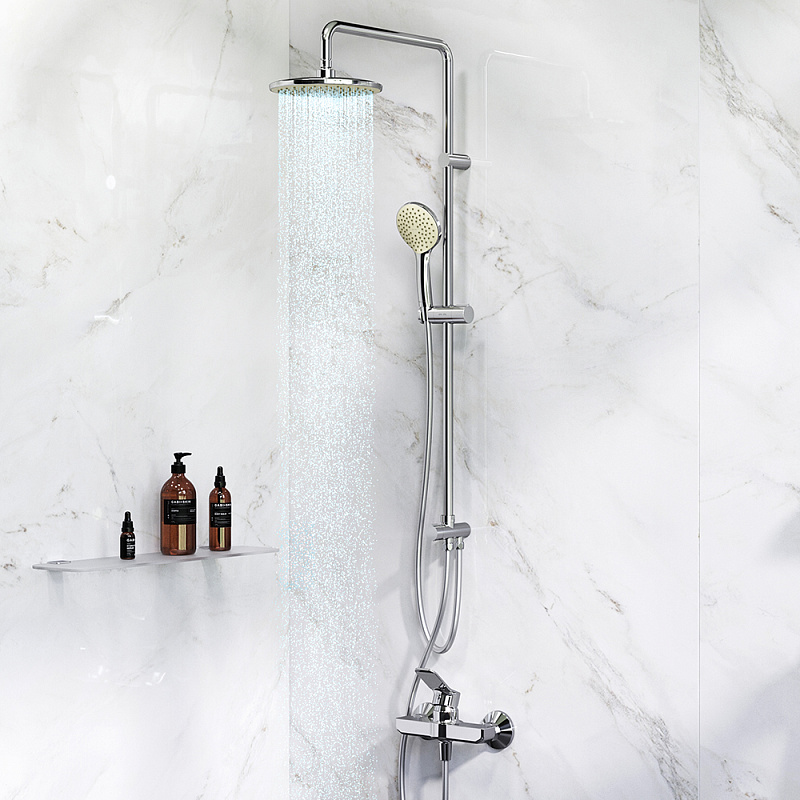 F40885A24 набор: душевая система смеситель д/душа хром шт. AM.PM X-Joy  - Вид №1