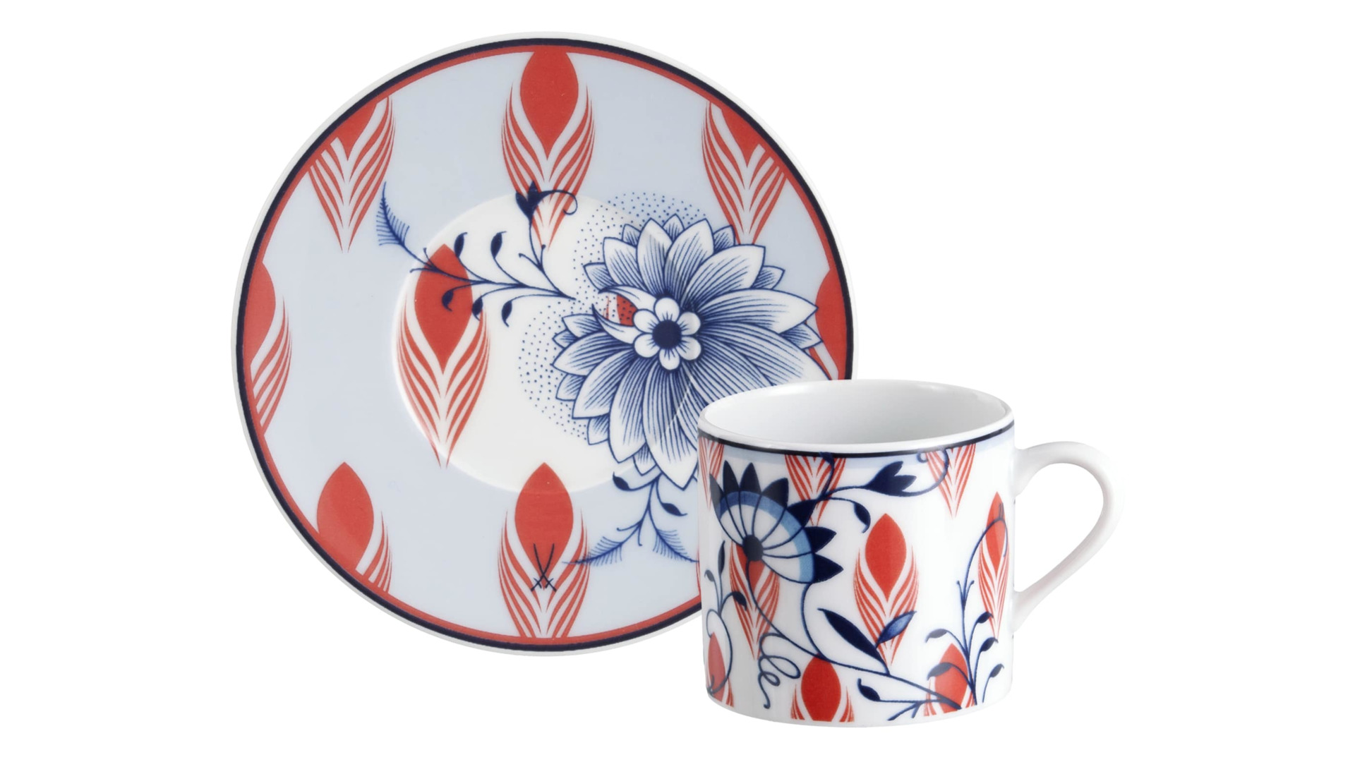 10663827 Meissen Чашка для эспрессо Meissen "Коллаж. Перья" 50мл, п/к Фарфор  - Вид №2