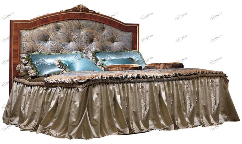 Martini Interiors Двуспальная кровать из дерева с мягким изголовьем Emozioni sun-id-1427327