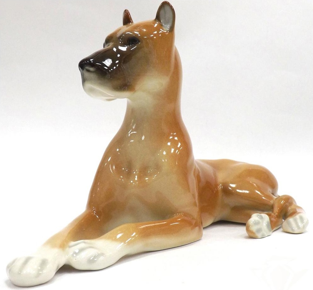 80318 Императорский фарфоровый завод Скульптура "Дог" Фарфор твердый 