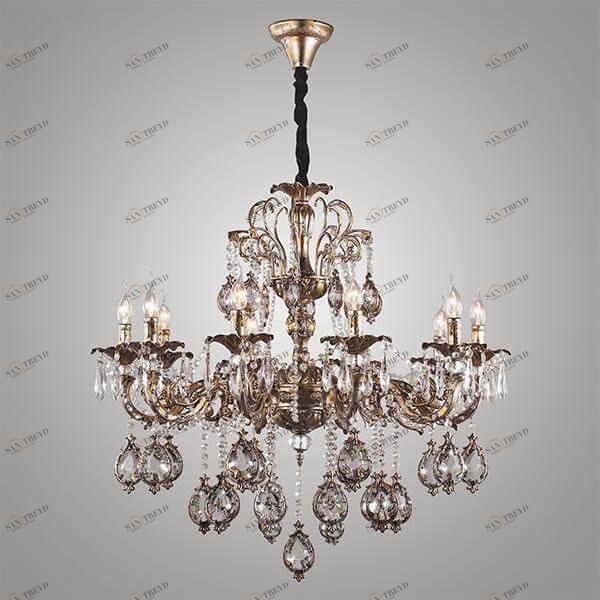 Люстра подвесная золотистая Bogates 271/10 Strotskis BOGATES ДИЗАЙНЕРСКИЕ, СВЕЧИ 00-3887116 Золото 