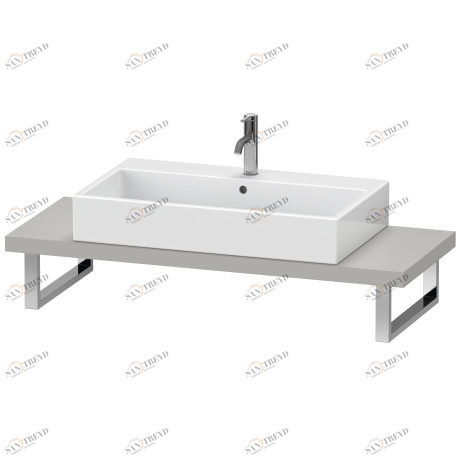 BR100C00707 Brioso Консоль для накладной и встраиваемой сверху раковины компакт Бетонно-серый матовый декор Duravit