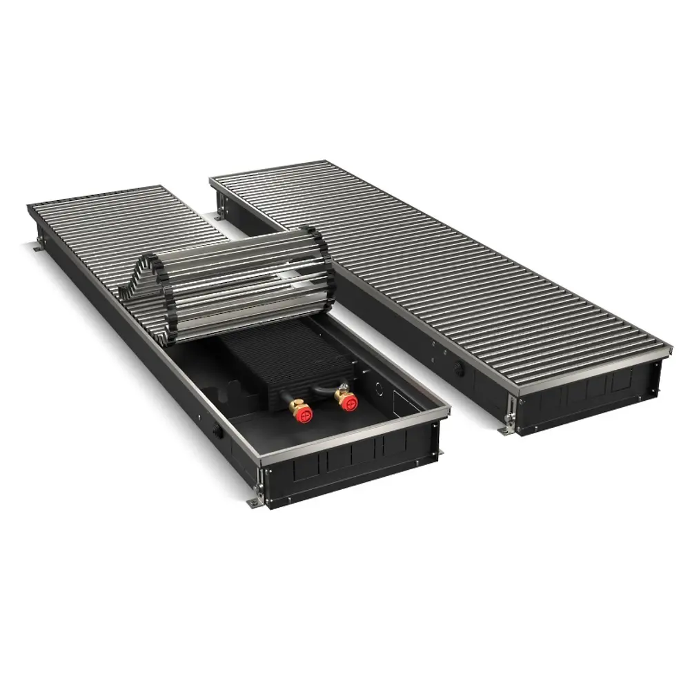 Внутрипольный конвектор Royal Thermo Atrium 1000x300x90 мм боковое подключение 1 теплообменник с решеткой STLM-2051708