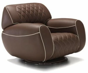 Tonino Lamborghini Casa Поворотное кожаное кресло с подлокотниками Imola