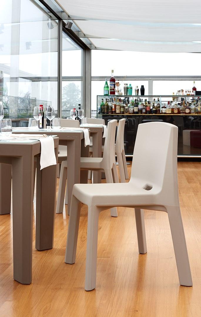 SLIDE Штабелируемый стул из полиэтилена sun-id-1477507 - Вид №5