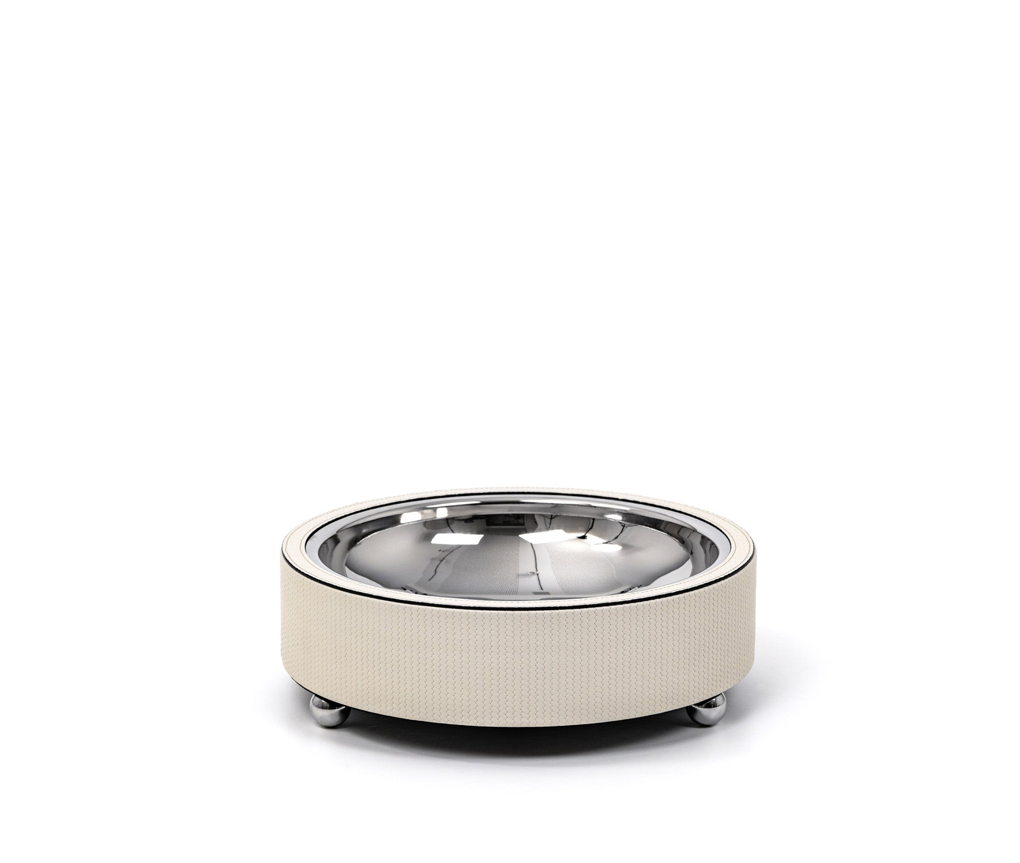 Подставка для фруктов Zoe - Ø 27XH9 см / тканая кожа_coffee Pinetti 00.1888.061.015 - Вид №1