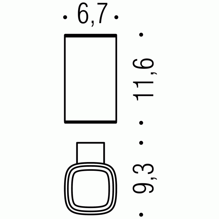 B30020CR B3002 Стакан настенный COLOMBO TRENTA Colombo Design - Вид №1
