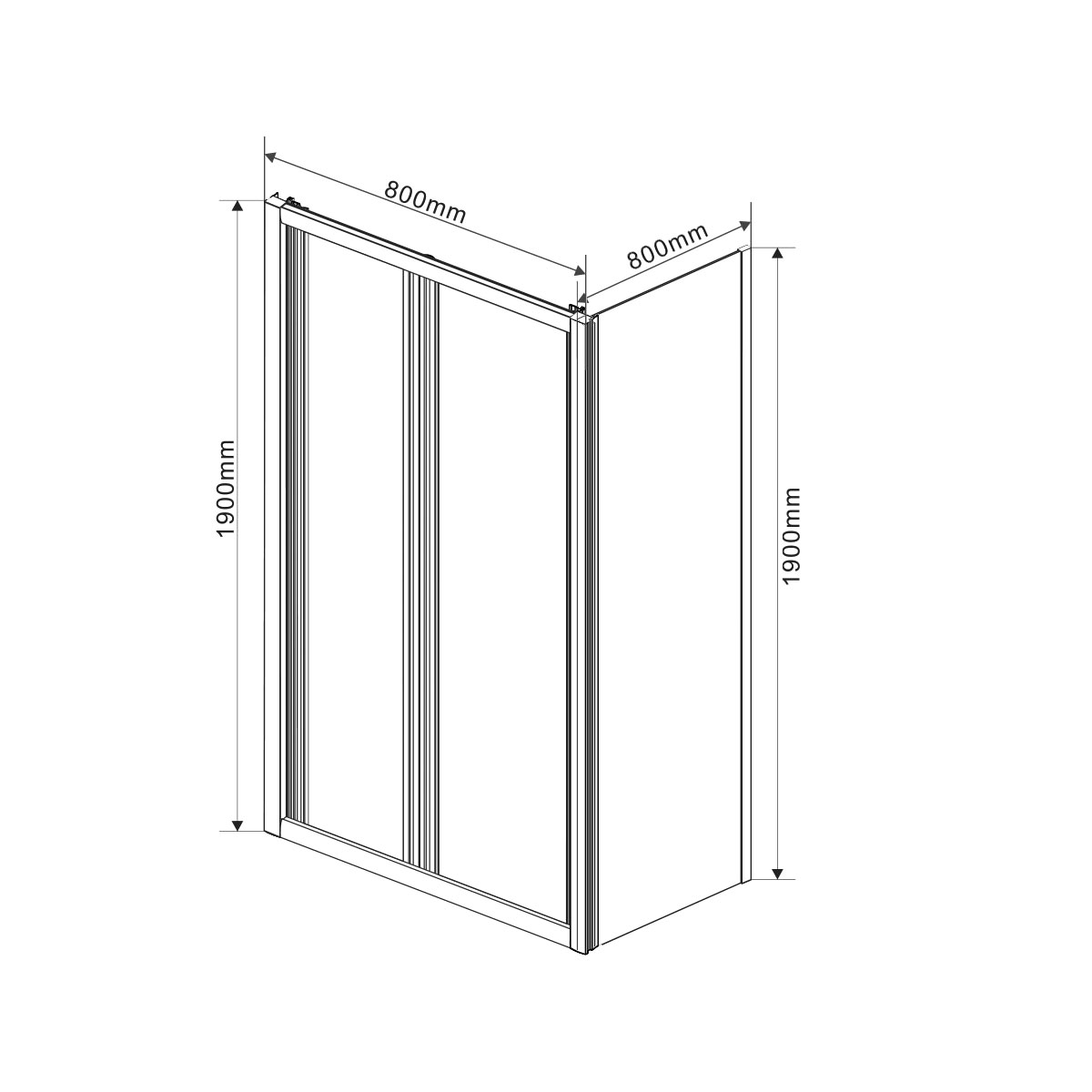 VSR-1G8080CL Душевой уголок Vincea Garda Santreyd - Вид №2
