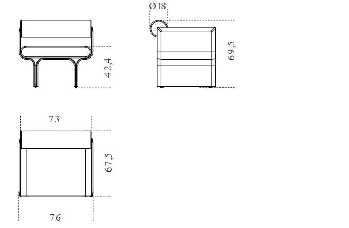 Съемное кресло с основанием из ясеня Gallotti&Radice тычинки ARCH-00099377 - Вид №3