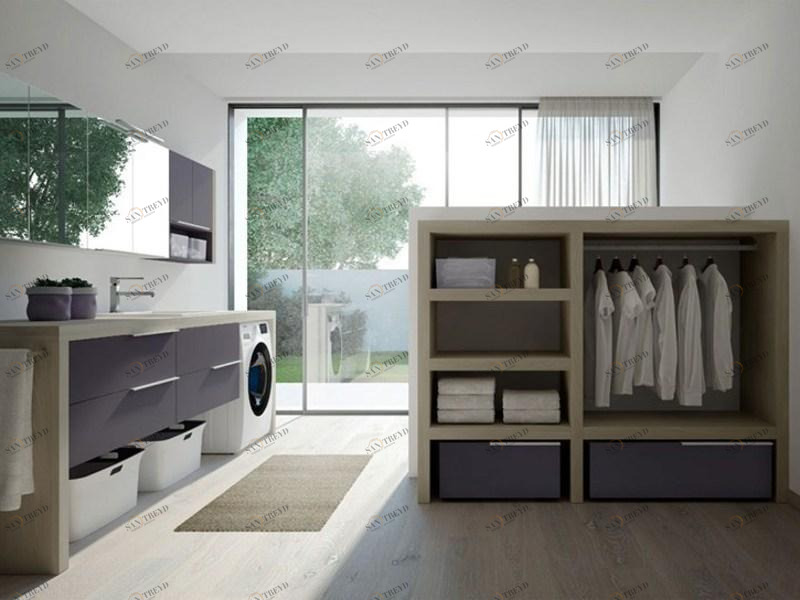 Ideagroup Модульный шкаф для стирки с раковиной для стиральной машины Spazio time sun-id-1374835