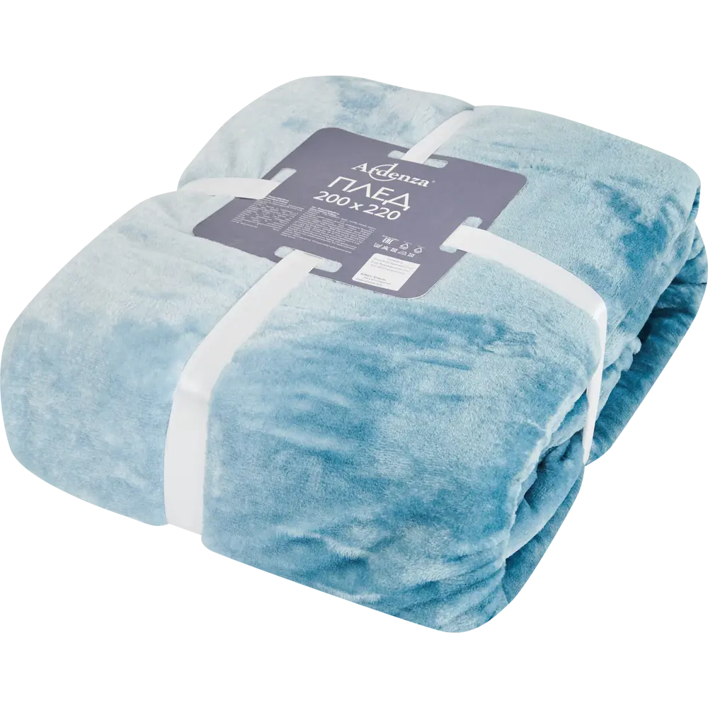 Плед Slowy 200x220 см фланель цвет бирюзовый 84606640 STLM-2145295 Ardenza - Вид №2