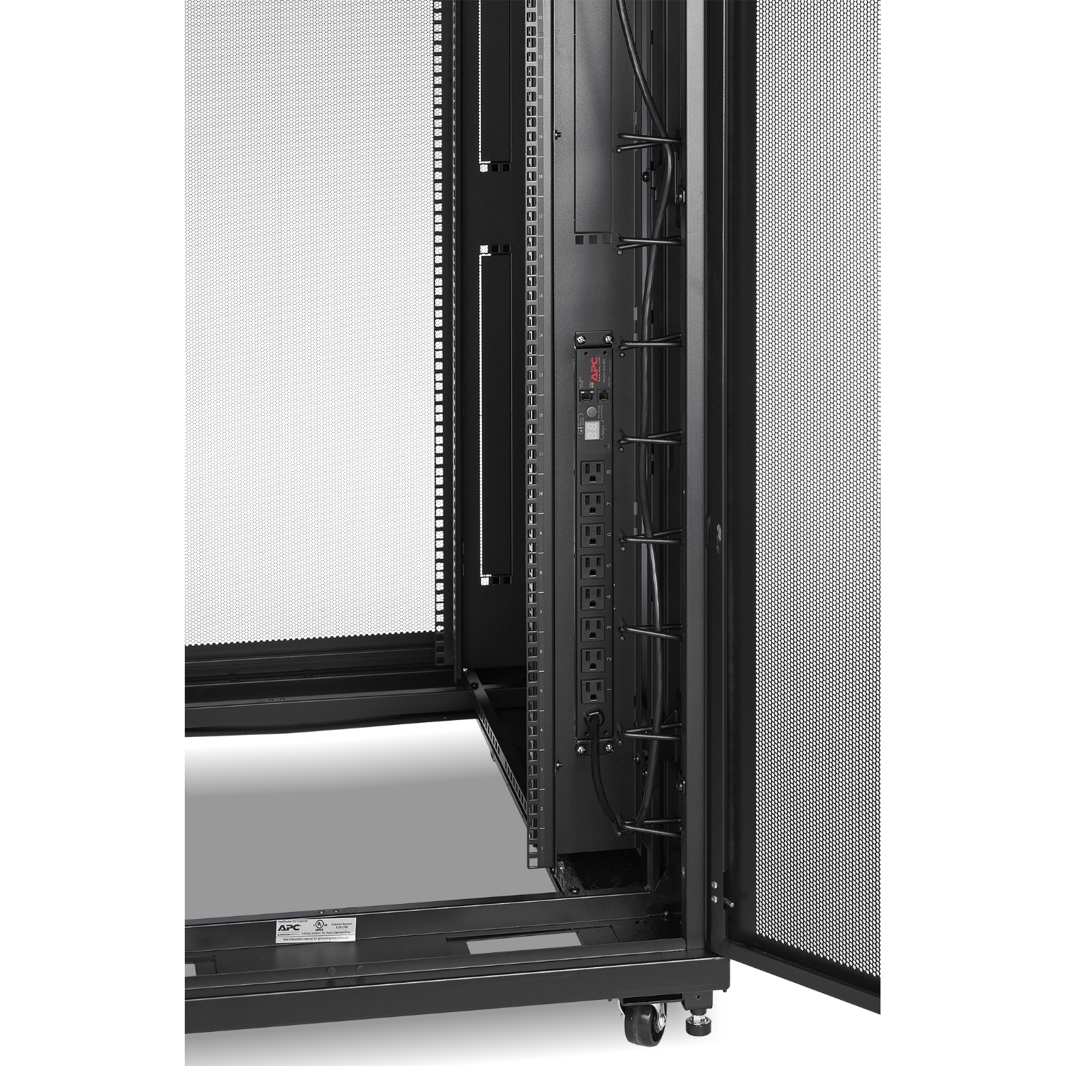 AR2487 Netshelter sv 48u 800mm wide x 1060mm deep enclosure with sides black APC Santreyd  - Вид №1