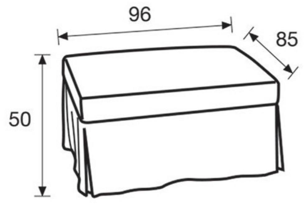 Frauflex Пуф для кровати с обивкой и съемным чехлом из ткани sun-id-1414380 - Вид №3