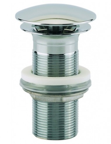 123500 000 00  Дизайнерский слив для умывальника, свободный слив, высота 100 мм, зажим 9/75 мм, хромированная латунь Valentin Хром  - Вид №1
