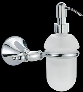 TM127 Дозатор для жидкого мыла, настенный, из матового стекла 0,275 л bagno&associati TEMPO