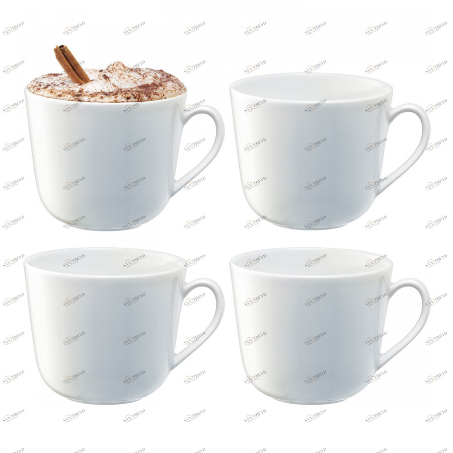 Набор из 4 округлых чашек 400 мл Dine LSA INTERNATIONAL DINE 00-3863445 Белый 