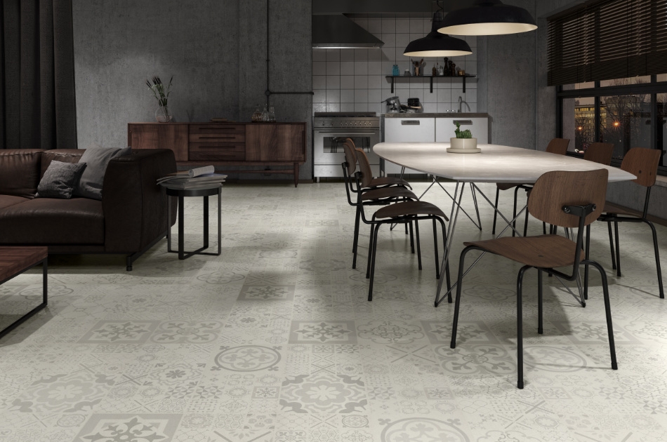 540 050 12 Печатный пробковый пол с разным дизайном Retile Grey GRANORTE Vita Decor - Вид №1