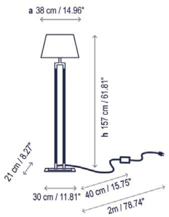 BOVER Торшер из металла Ema sun-id-1384956 - Вид №1