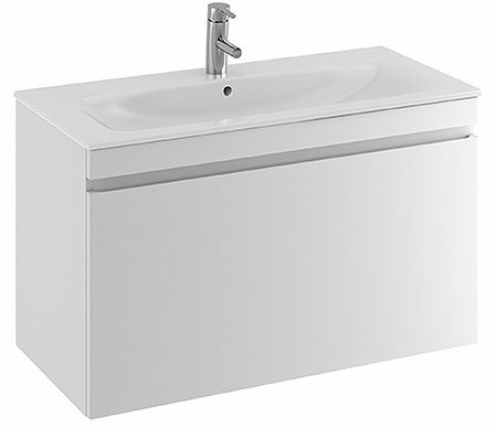 42382 IFO Renova Плоская тумба для тонкой раковины, с ящиком и внутренним ящиком, W = 538 мм, W1 = 550 мм, вяз, пленка  - Вид №12