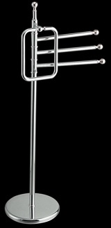 RE615 Стойка напольная с 3 прямыми полотенцедержателями и кольцом,104 cм. bagno&associati Complementi