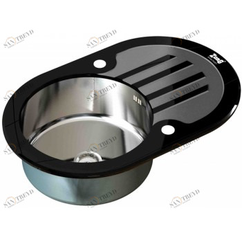 Zorg GL 7851 OV Black Мойка кухонная овальная Zorg 