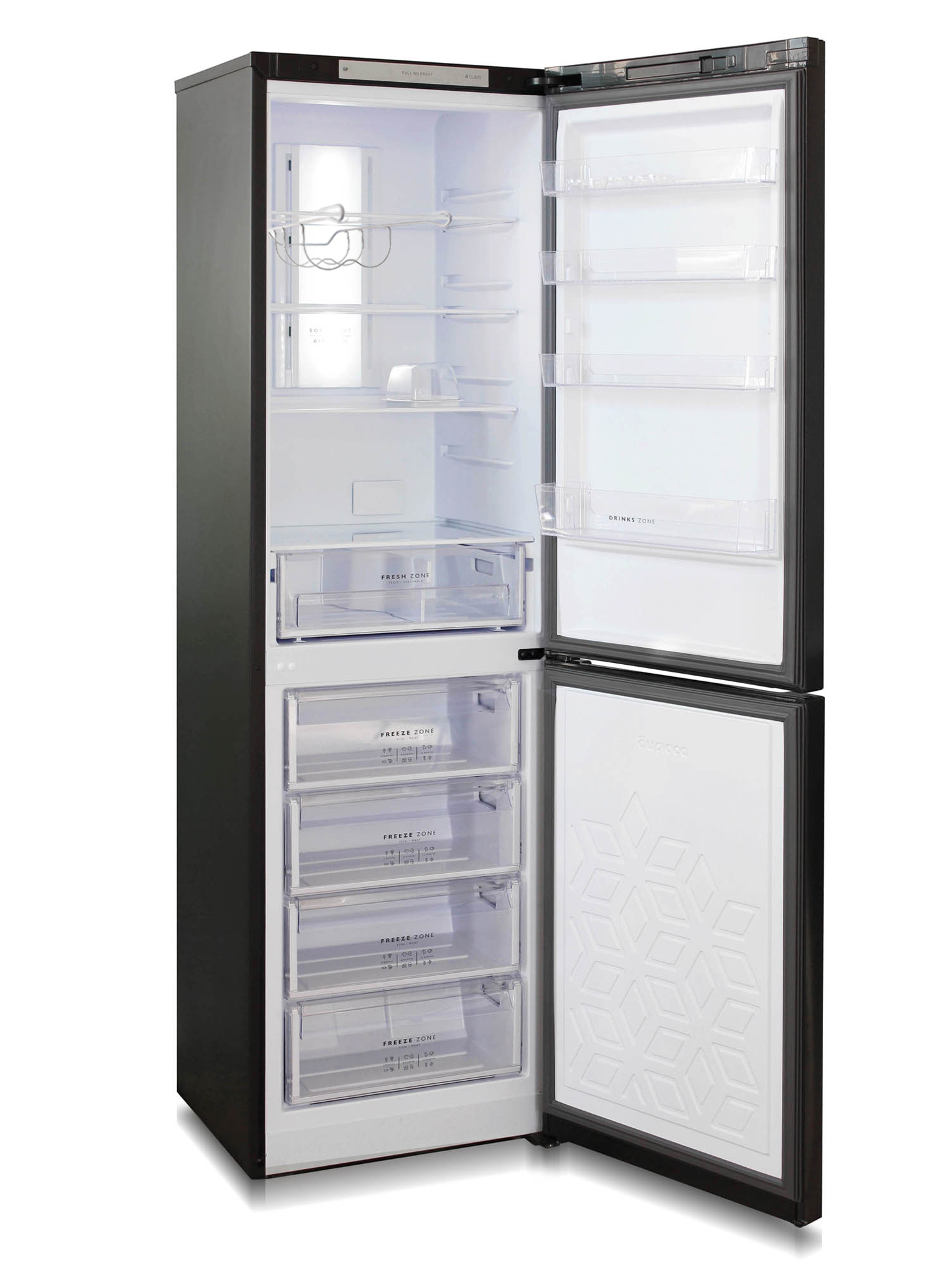 9066260 Холодильник с морозильником   Бирюса B980NF черный STDN-0037716 - Вид №3