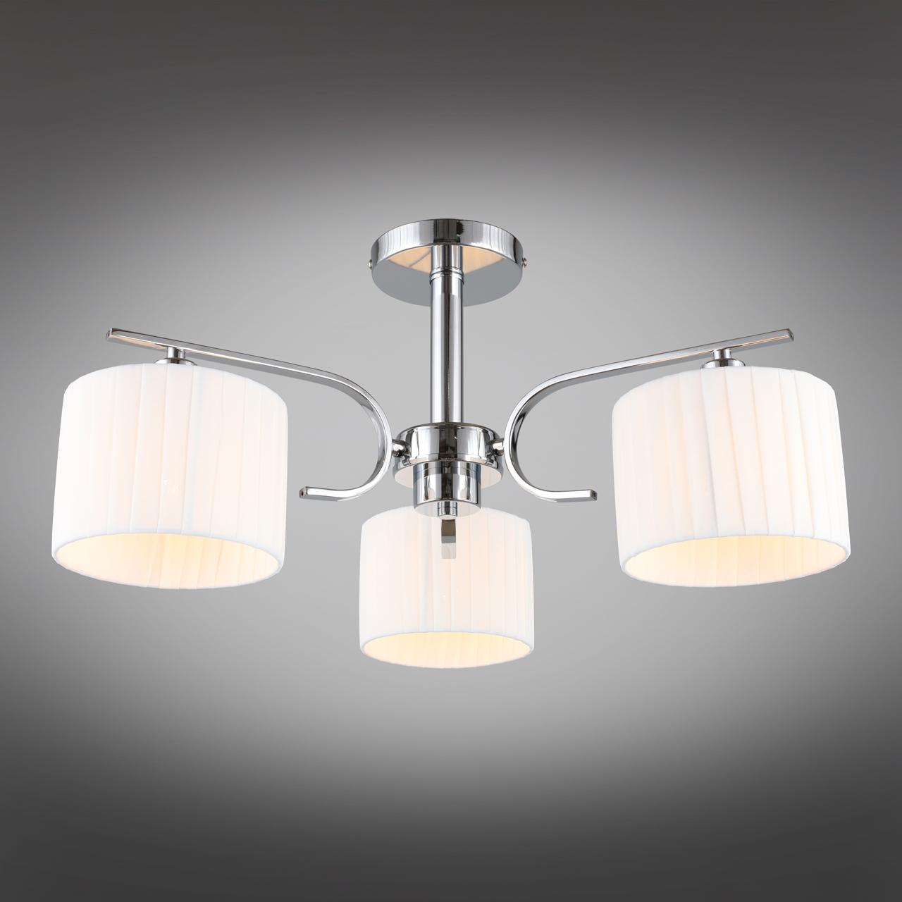 Потолочная люстра Omnilux Neviano OML-34207-03 OMNILUX NEVIANO 328312 Белый;хром  - Вид №1
