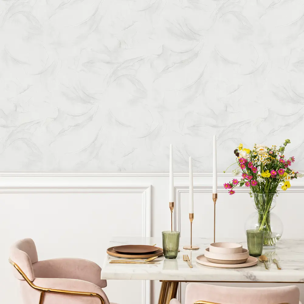 Московская обойная фабрика Ривьера - флизелиновые обои жемчужного оттенка 89390790 STLM-1575625 - Вид №2