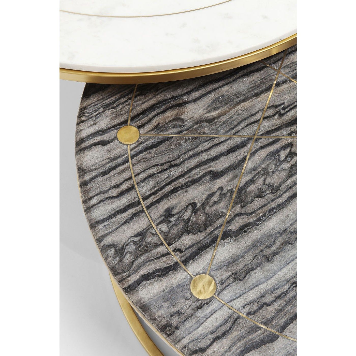 Мраморный низкий круглый журнальный столик KARE Design MYSTIC ARCH-00105562 - Вид №3