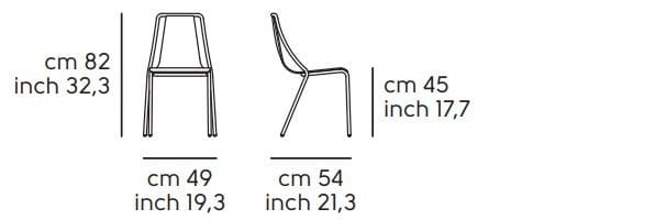 Стальной стул с деревянным сиденьем Midj ARCH-00071399 - Вид №3